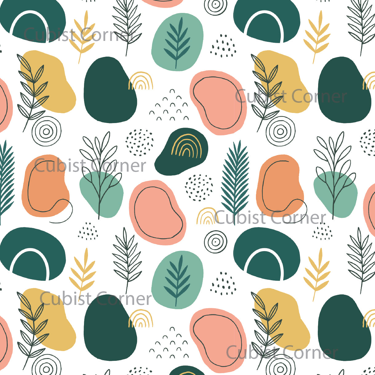 Abstract Botanical Harmony